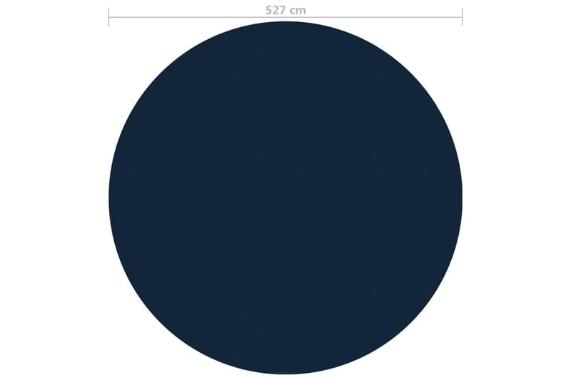 Flydende solopvarmet poolovertræk 527 cm pe sort og blå - Sort - Pool tæppe og liner