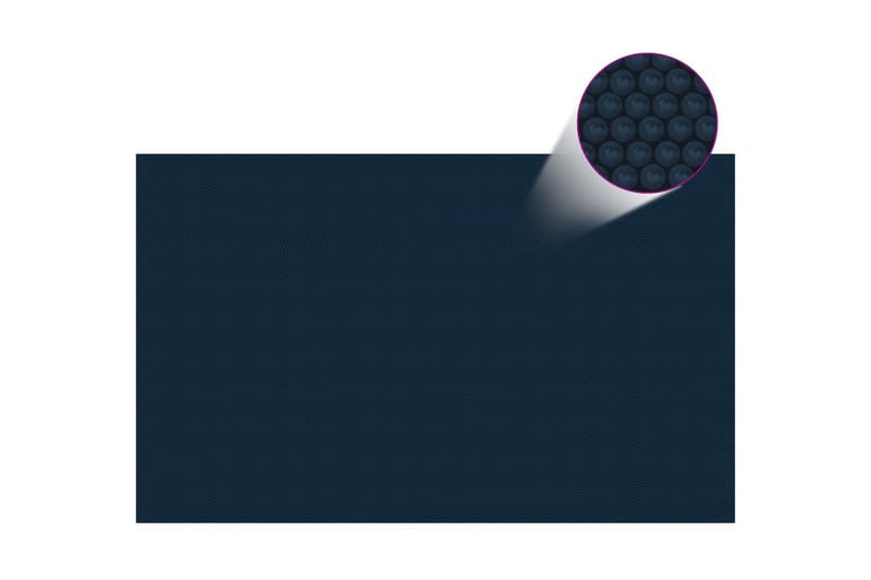 Flydende solopvarmet poolovertræk 260x160 cm pe sort og blå - Sort - Pool tæppe og liner
