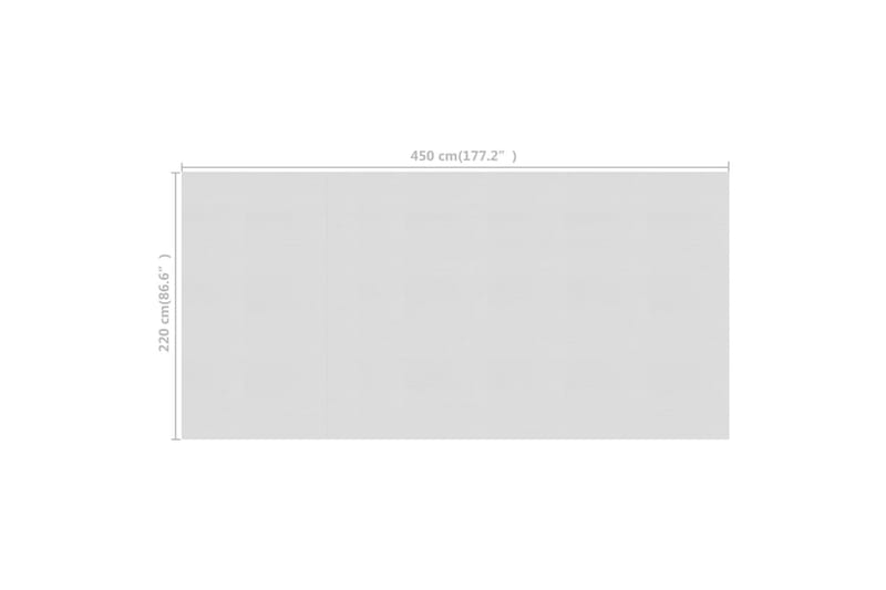 flydende solopvarmet poolovertræk 450x220 cm PE grå - Grå - Have - Udendørsbad - Pooltilbehør - Pool tæppe og liner
