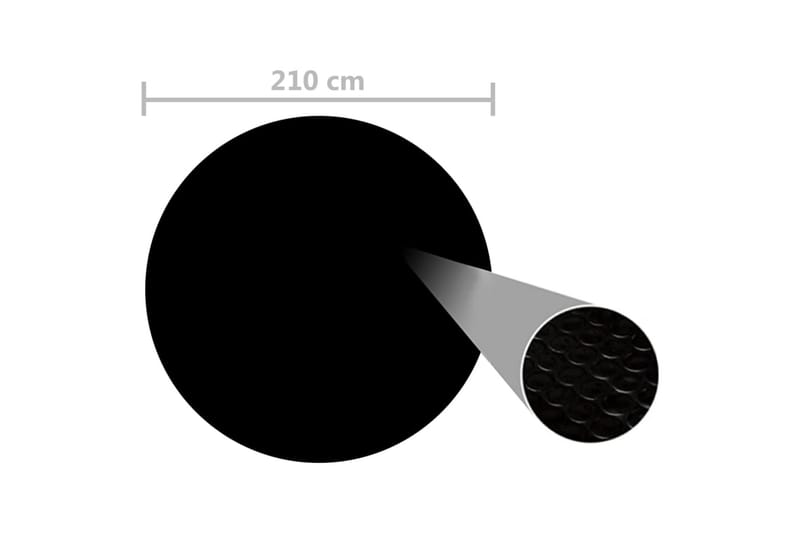 Poolovertræk 210 cm Pe Sort - Øvrigt pooltilbehør - Poolovertræk & poolcover