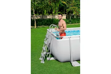 Sikkerhedsstige Fritstående pool - 122 cm - Have - Udendørsbad - Pooltilbehør - Poolstige