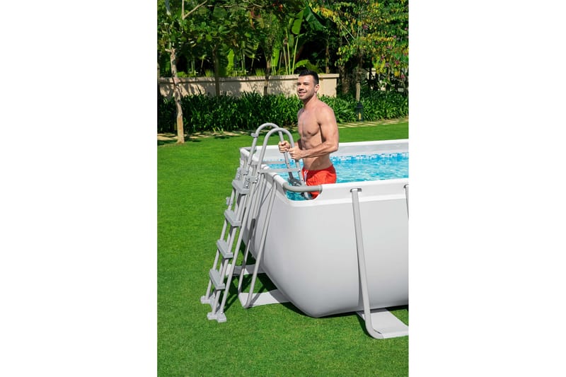 Sikkerhedsstige Fritstående pool - 122 cm - Poolstige