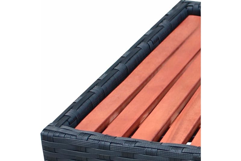 Spatrin I Polyrattan 92 X 45 X 25 Cm Sort - Sort - Have - Udendørsbad - Pooltilbehør - Spa trapper