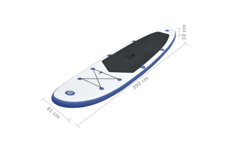 Paddleboardsæt Sup Oppusteligt Blå Og Hvid - Blå - Havespil - Vandlegetøj