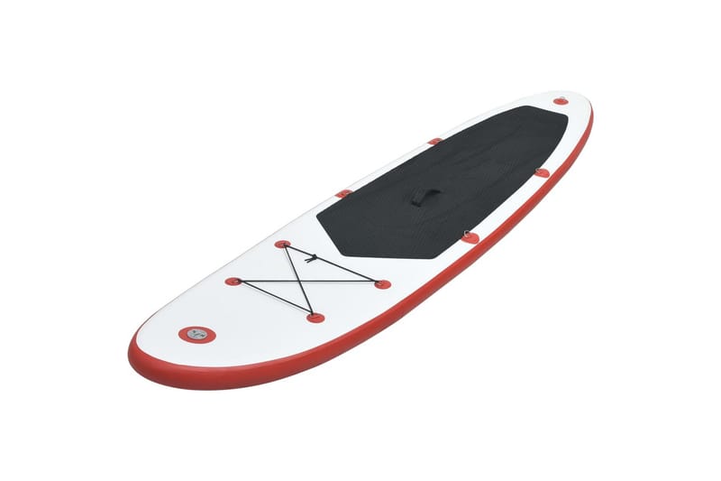 Stand Up Paddle Board-Sæt Sup Surfbræt Oppustelig Rød Og Hvi - Rød - Havespil - Vandlegetøj