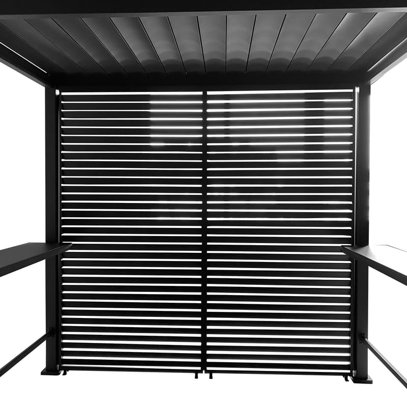 Bagvæg til pavillon HOME4YOU Mirador Bbq Mørkegrå - Mørkegrå - Have - Udestue & fritidshus - Lysthus