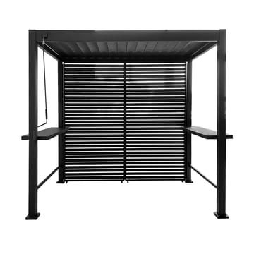 Bagvæg til pavillon HOME4YOU Mirador Bbq Mørkegrå - Mørkegrå - Have - Udestue & fritidshus - Lysthus
