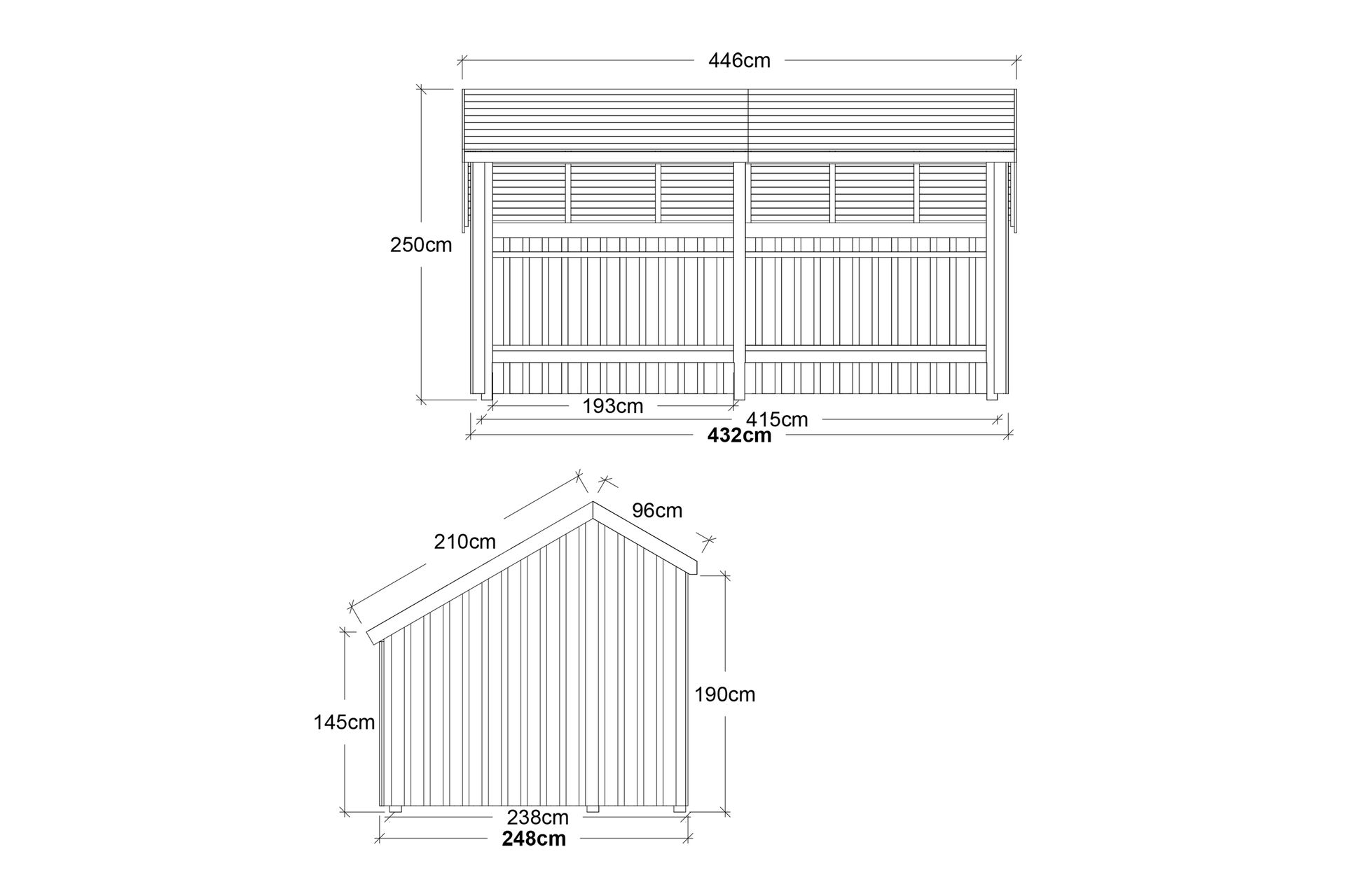 PLUS Multi Havehus 10,5 m² - 2 Moduler Åben - Grå - Have - Udestue & fritidshus - Hytter