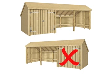 PLUS Multi Havehus 15,5 m² - 3 Moduler med Dobbeltdør - Grå - Have - Udestue & fritidshus - Hytter