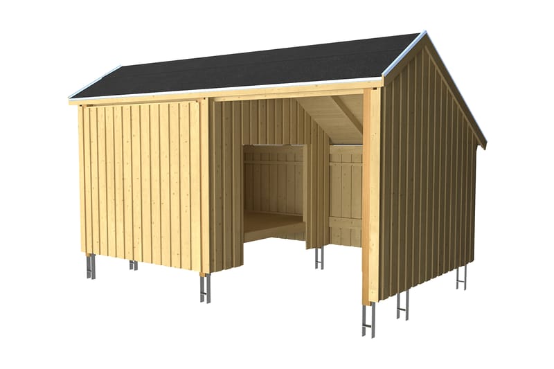 PLUS Multi Shelter - 2 Moduler med Shelter og Lounge - Grå - Friggebod