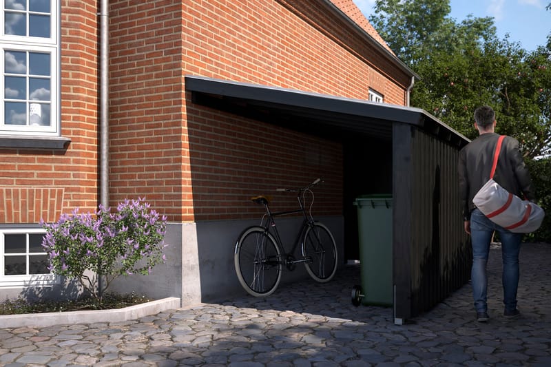 PLUS Nordic Multi Havehus Vægmodel 9,5 m² - Åben - Grå - Have - Udestue & fritidshus - Hytter