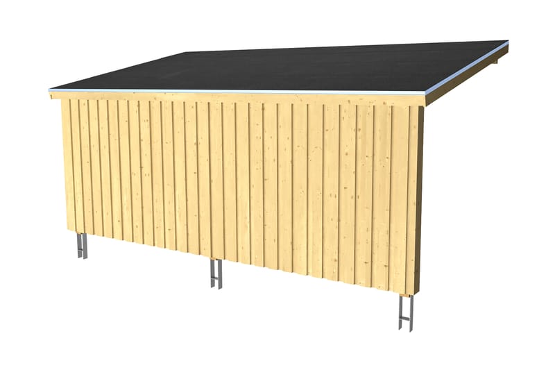PLUS Nordic Multi Havehus Vægmodel 9,5 m² - Åben - Grå - Have - Udestue & fritidshus - Hytter