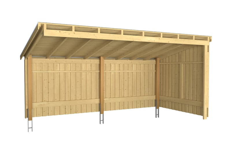 PLUS Nordic Multi Havehus Vægmodel 9,5 m² - Åben - Grå - Have - Udestue & fritidshus - Hytter