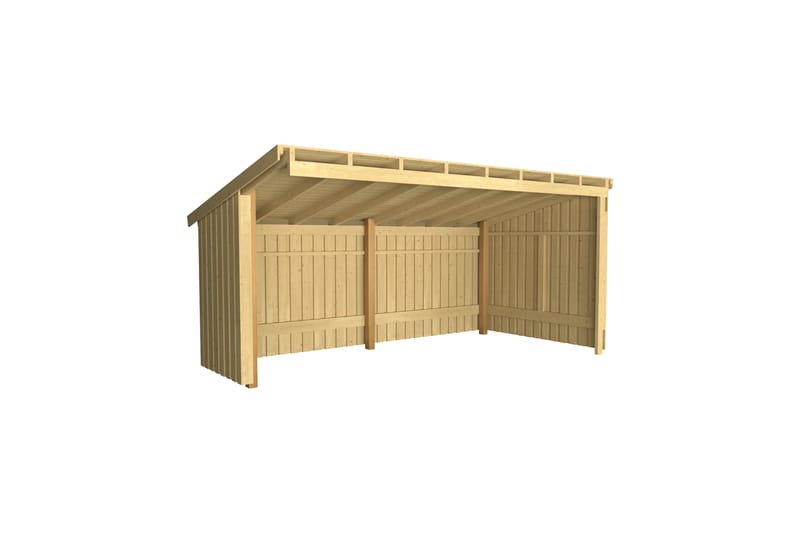 PLUS Nordic Multi Havehus Vægmodel  9,5 m² - Halvlukket - Grå - Have - Udestue & fritidshus - Hytter