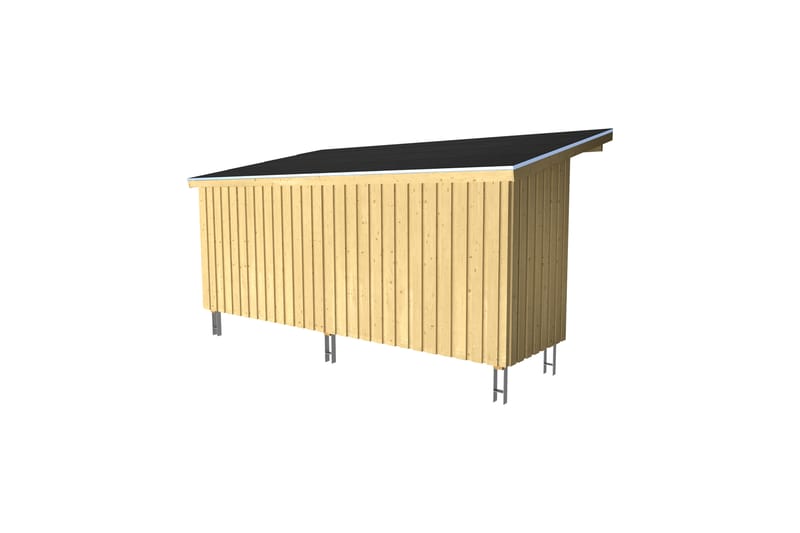 PLUS Nordic Multi Havehus Vægmodel 9,5 m² - Halvlukket - Grå - Have - Udestue & fritidshus - Hytter