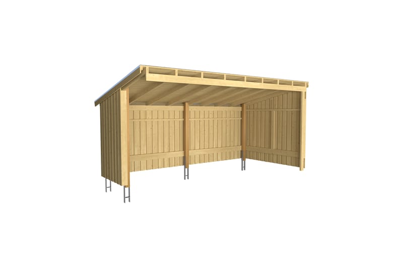 PLUS Nordic Multi Havehus Vægmodel 9,5 m² - Halvlukket - Grå - Have - Udestue & fritidshus - Hytter