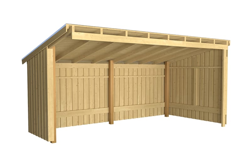 PLUS Nordic Multi Havehus Vægmodel 9,5 m² - Halvlukket - Grå - Have - Udestue & fritidshus - Hytter