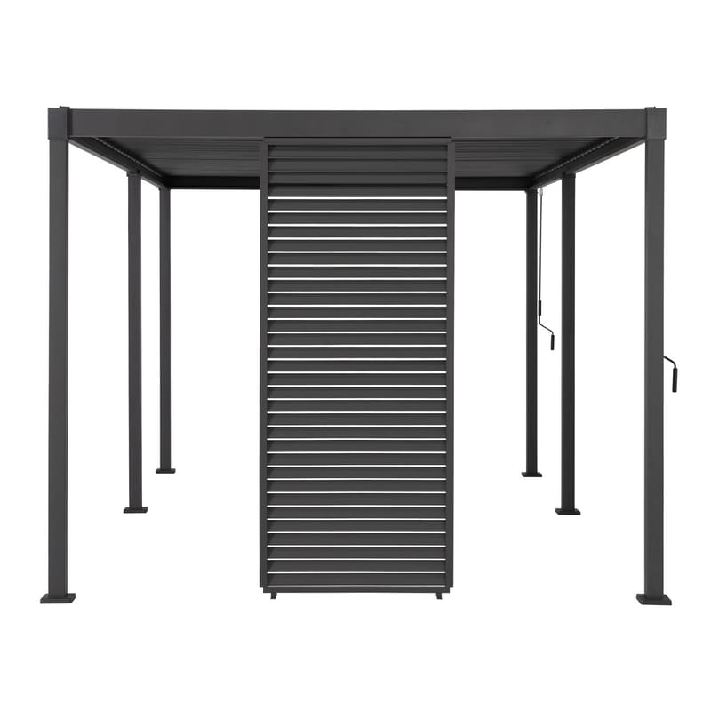 Lamellvæg til pavillon HOME4YOU Mirador-80/88, Mørkegrå - Mørkegrå - Have - Udestue & fritidshus - Lysthus