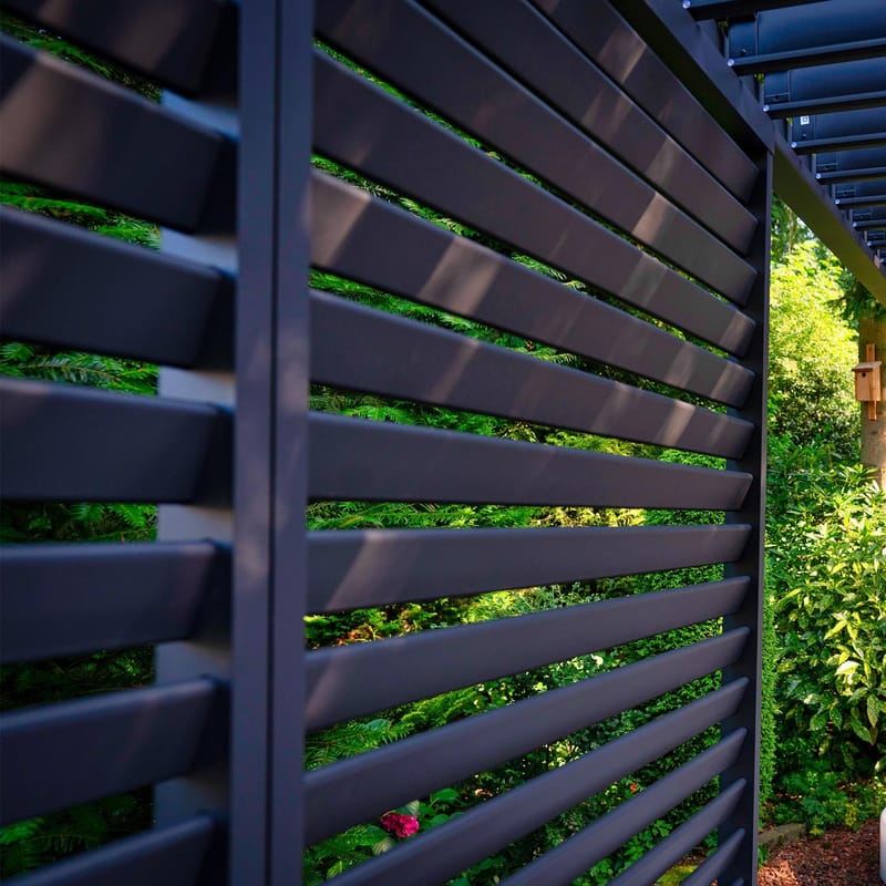 Lamellvæg til pavillon HOME4YOU Mirador-111 123,5 cm mørkegrå - Mørkegrå - Have - Udestue & fritidshus - Lysthus