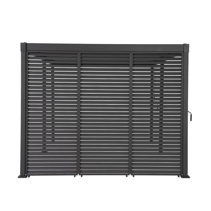 Lamellvæg til pavillon HOME4YOU Mirador-80/88, Mørkegrå - Mørkegrå - Have - Udestue & fritidshus - Lysthus