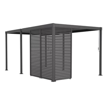 Lamellvæg til pavillon HOME4YOU Mirador-80/88, Mørkegrå - Mørkegrå - Have - Udestue & fritidshus - Lysthus