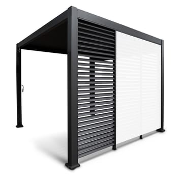 Lamellvæg til pavillon HOME4YOU Mirador-111 123,5 cm mørkegrå - Mørkegrå - Have - Udestue & fritidshus - Lysthus