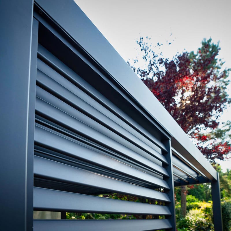 Lamellvæg til pavillon HOME4YOU Mirador-111 123,5 cm mørkegrå - Mørkegrå - Have - Udestue & fritidshus - Lysthus