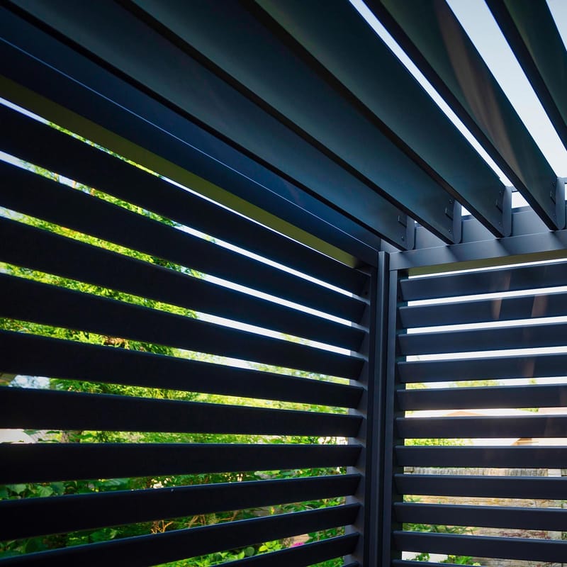 Lamellvæg til pavillon HOME4YOU Mirador-111 123,5 cm mørkegrå - Mørkegrå - Have - Udestue & fritidshus - Lysthus