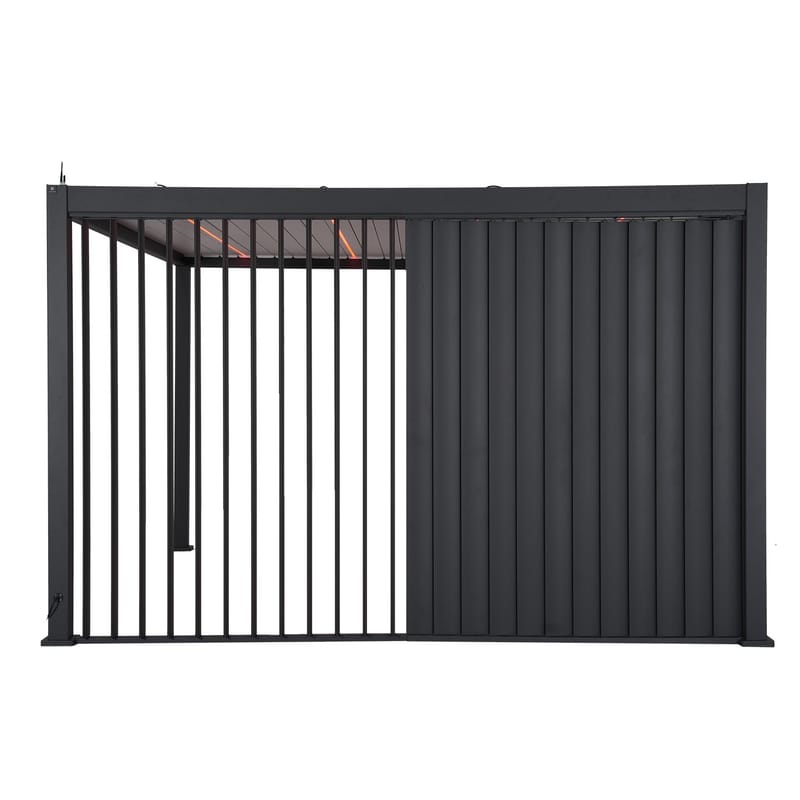 Lodret skoddevæg til pavillon HOME4YOU Mirador 111 mørkegrå 4 m - mørkegrå - Have - Udestue & fritidshus - Lysthus