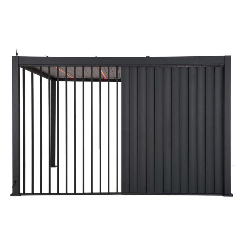 Lodret skoddevæg til pavillon HOME4YOU Mirador 111 mørkegrå 4 m - mørkegrå - Have - Udestue & fritidshus - Lysthus