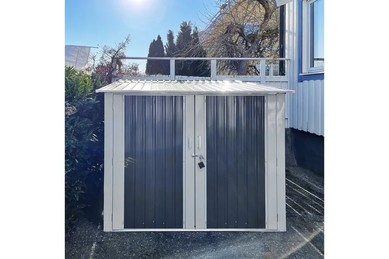 Cykelskur 4,2 m² til 4 cykler - Have - Udestue & fritidshus - Opbevaringsskur & haveskur - Cykelskur & cykelstativ