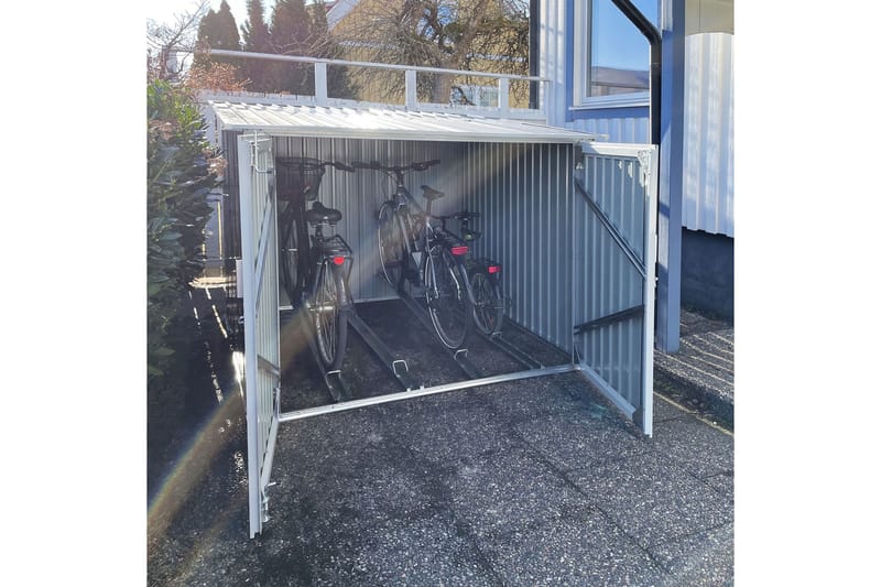 Cykelskur 4,2 m² til 4 cykler - Have - Udestue & fritidshus - Opbevaringsskur & haveskur - Cykelskur & cykelstativ