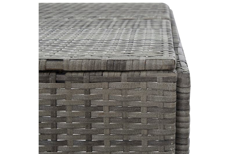 Tredobbelt Skraldespandsskjuler 229x78x120 cm Polyrattan Grå - Grå - Have - Udestue & fritidshus - Opbevaringsskur & haveskur - Cykelskur & cykelstativ