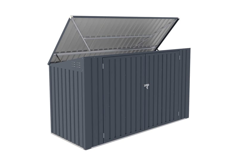 Fornorth Skraldeskur 237x101x131 cm, Mørkegrå