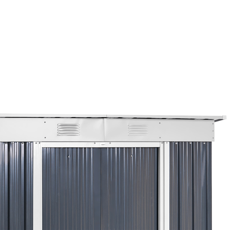 Haveskur Acilia 110x174 cm - Grå/Hvid - Have - Udestue & fritidshus - Opbevaringsskur & haveskur - Redskabsskur