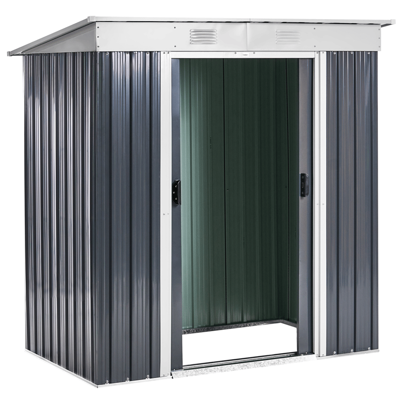 Haveskur Acilia 110x174 cm - Grå/Hvid - Have - Udestue & fritidshus - Opbevaringsskur & haveskur - Redskabsskur