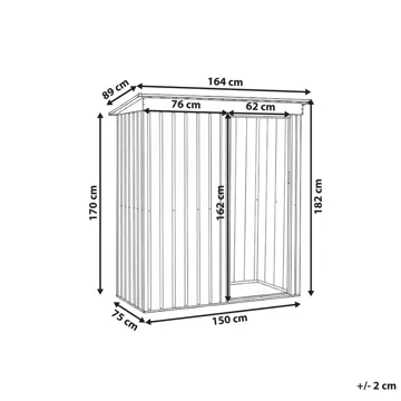 Haveskur Aisone 89x150 cm - Grå/Hvid - Have - Udestue & fritidshus - Opbevaringsskur & haveskur - Redskabskur