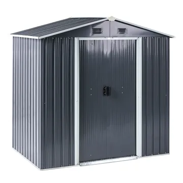 Haveskur Cirella 118x194 cm - Grå/Hvid - Have - Udestue & fritidshus - Opbevaringsskur & haveskur - Redskabskur