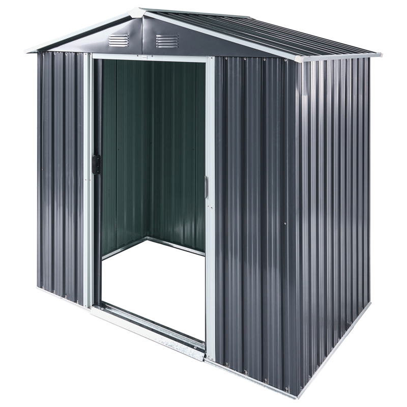 Haveskur Cirella 118x194 cm - Grå/Hvid - Have - Udestue & fritidshus - Opbevaringsskur & haveskur - Redskabskur