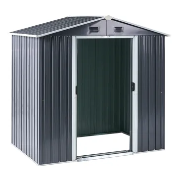 Haveskur Cirella 118x194 cm - Grå/Hvid - Have - Udestue & fritidshus - Opbevaringsskur & haveskur - Redskabskur