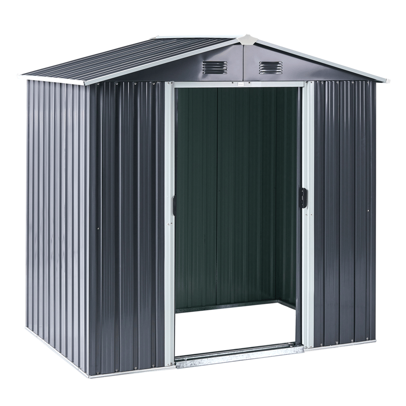 Haveskur Cirella 118x194 cm - Grå/Hvid - Have - Udestue & fritidshus - Opbevaringsskur & haveskur - Redskabskur