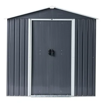 Haveskur Cirella 118x194 cm - Grå/Hvid - Have - Udestue & fritidshus - Opbevaringsskur & haveskur - Redskabskur