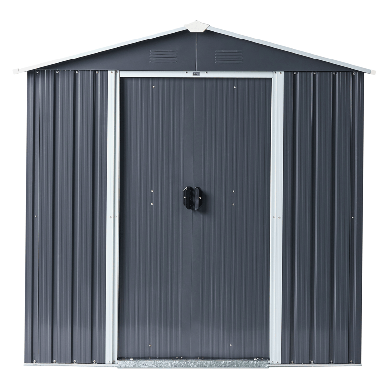 Haveskur Cirella 118x194 cm - Grå/Hvid - Have - Udestue & fritidshus - Opbevaringsskur & haveskur - Redskabskur