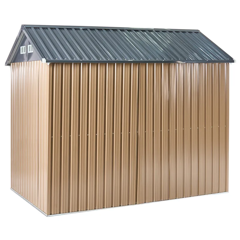 Haveskur Nocciano 161x248 cm - Brun/Grå - Have - Udestue & fritidshus - Opbevaringsskur & haveskur - Redskabsskur