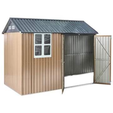Haveskur Nocciano 220x313 cm - Brun/Grå - Have - Udestue & fritidshus - Opbevaringsskur & haveskur - Redskabsskur