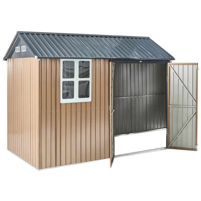 Haveskur Nocciano 220x313 cm - Brun/Grå - Have - Udestue & fritidshus - Opbevaringsskur & haveskur - Redskabsskur