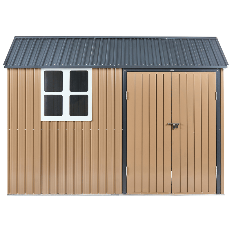 Haveskur Nocciano 220x313 cm - Brun/Grå - Have - Udestue & fritidshus - Opbevaringsskur & haveskur - Redskabsskur