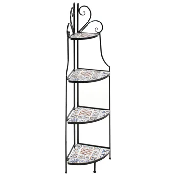 Hylde udendørs Favara 43 cm - Sort/Flerfarvet - Havemøbler - Øvrigt havetilbehør - Tilbehør udendørs - Blomstereoler