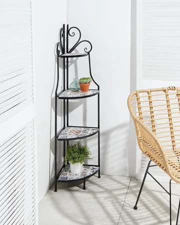 Hylde udendørs Favara 43 cm - Sort/Flerfarvet - Havemøbler - Øvrigt havetilbehør - Tilbehør udendørs - Blomstereoler