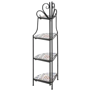 Hylde udendørs Favara 43 cm - Sort/Flerfarvet - Havemøbler - Øvrigt havetilbehør - Tilbehør udendørs - Blomstereoler